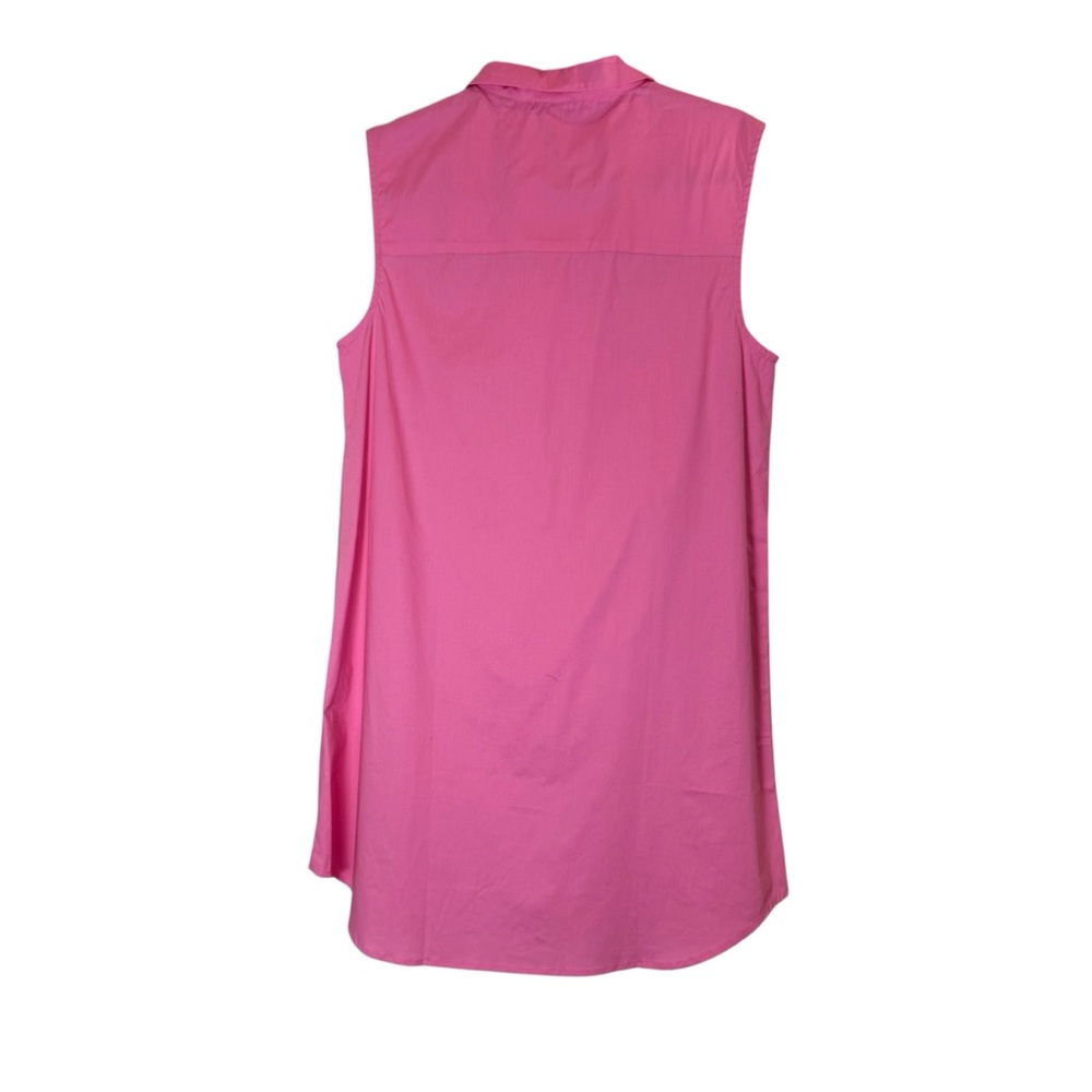 Taylor Tillman Cotton Poplin Pink Preppy Beach Ruffled Mini Dress sz S - Picture 4 of 9